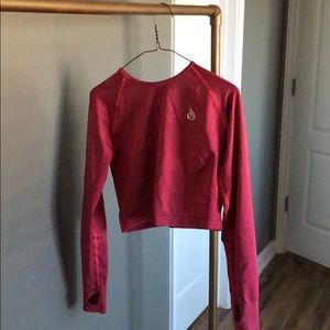 Ryderwear Deep red cropped long sleeve